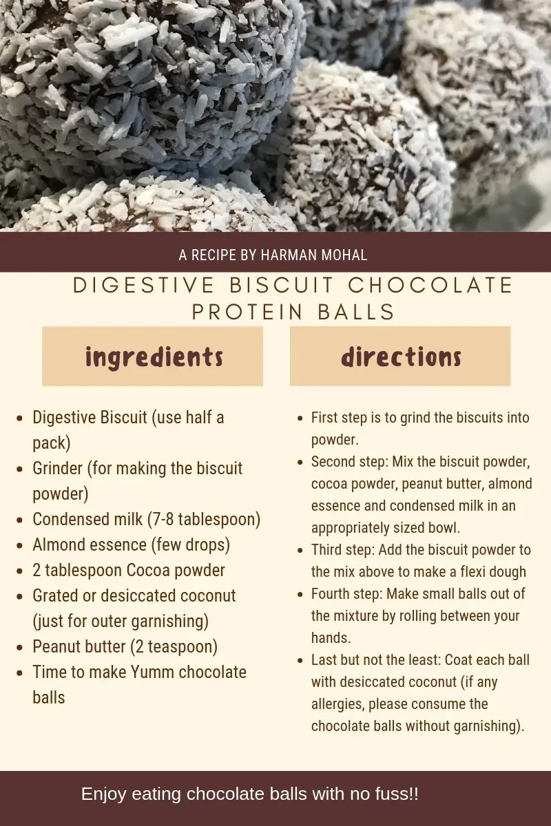 Digestive Biscuit Chocolate Protein Balls