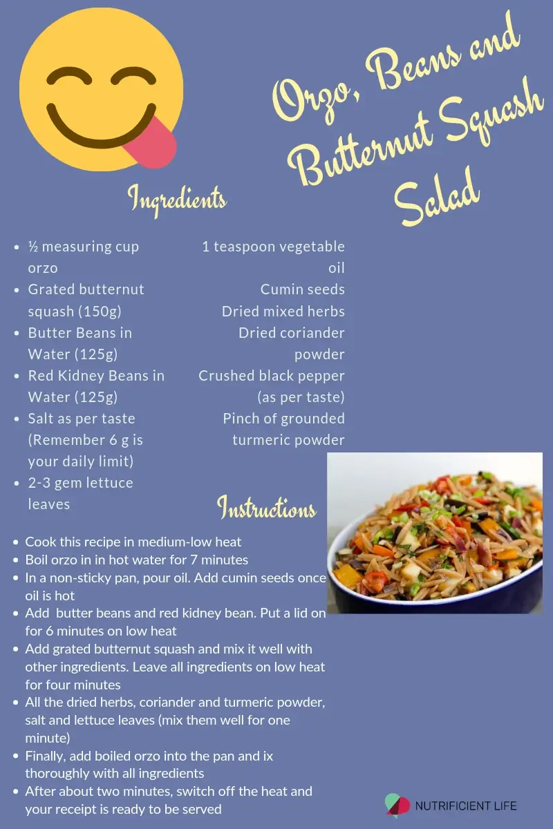Orzo, Beans & Butternut Squash Salad