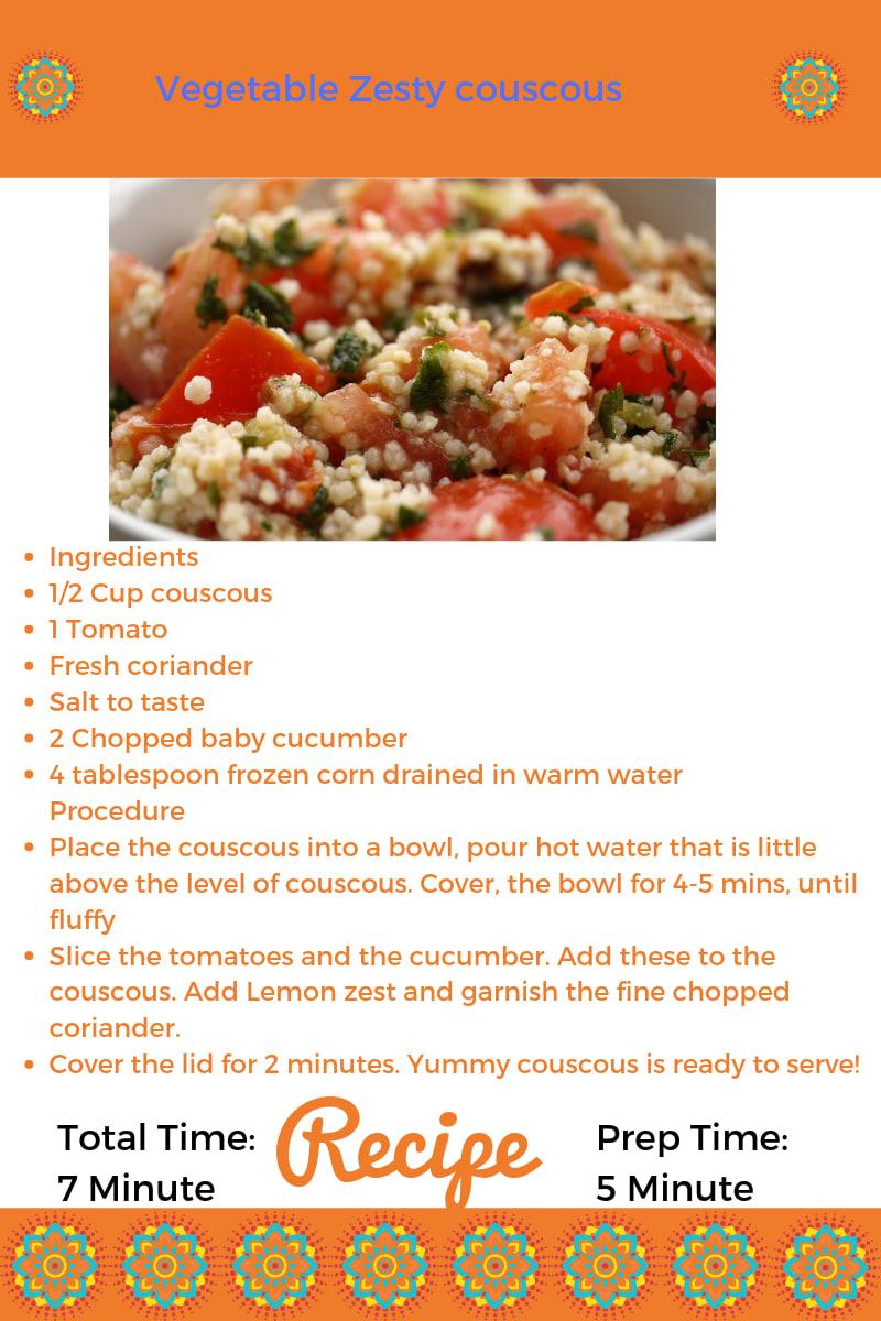 Vegetable Zesty Couscous