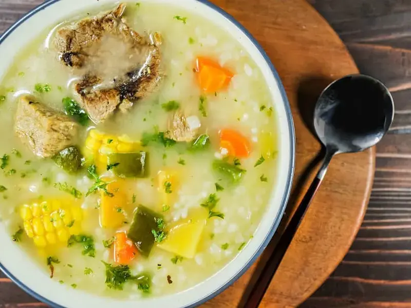 Wholewheat Chicken Couscous with Chickpea Soup