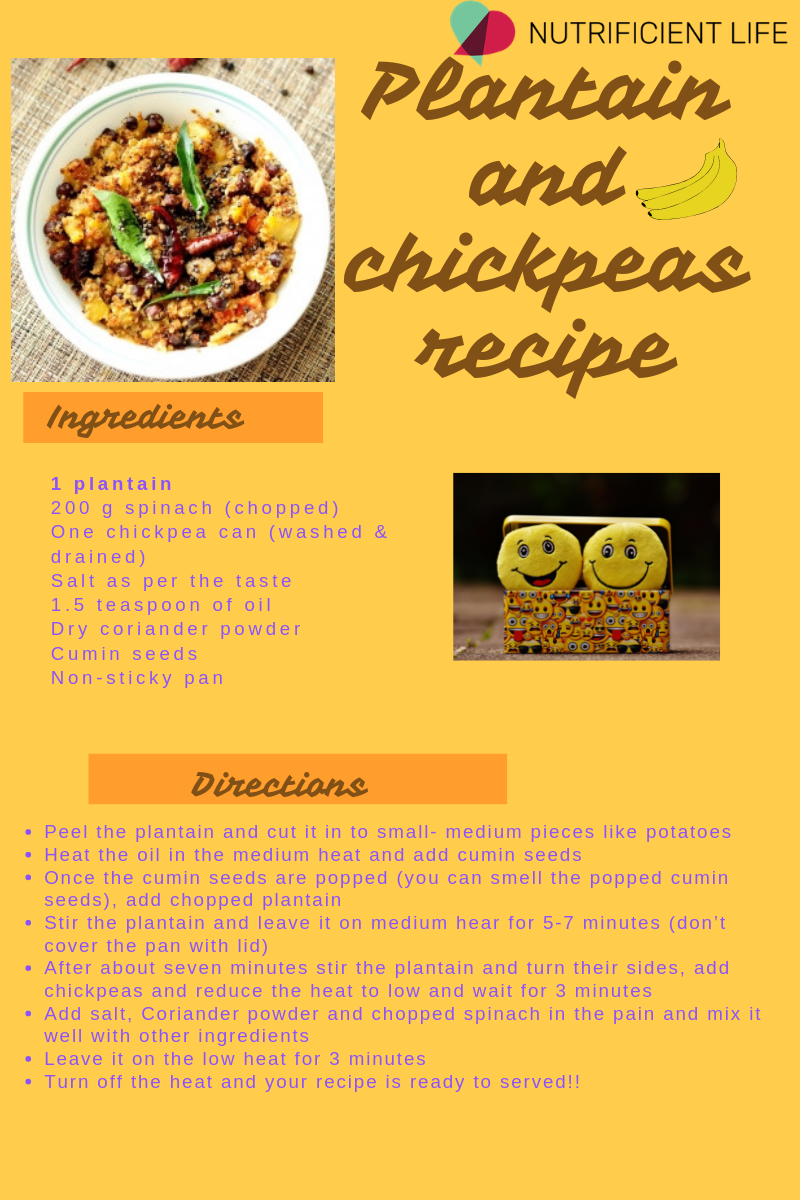 Plantain and chickpea recipe