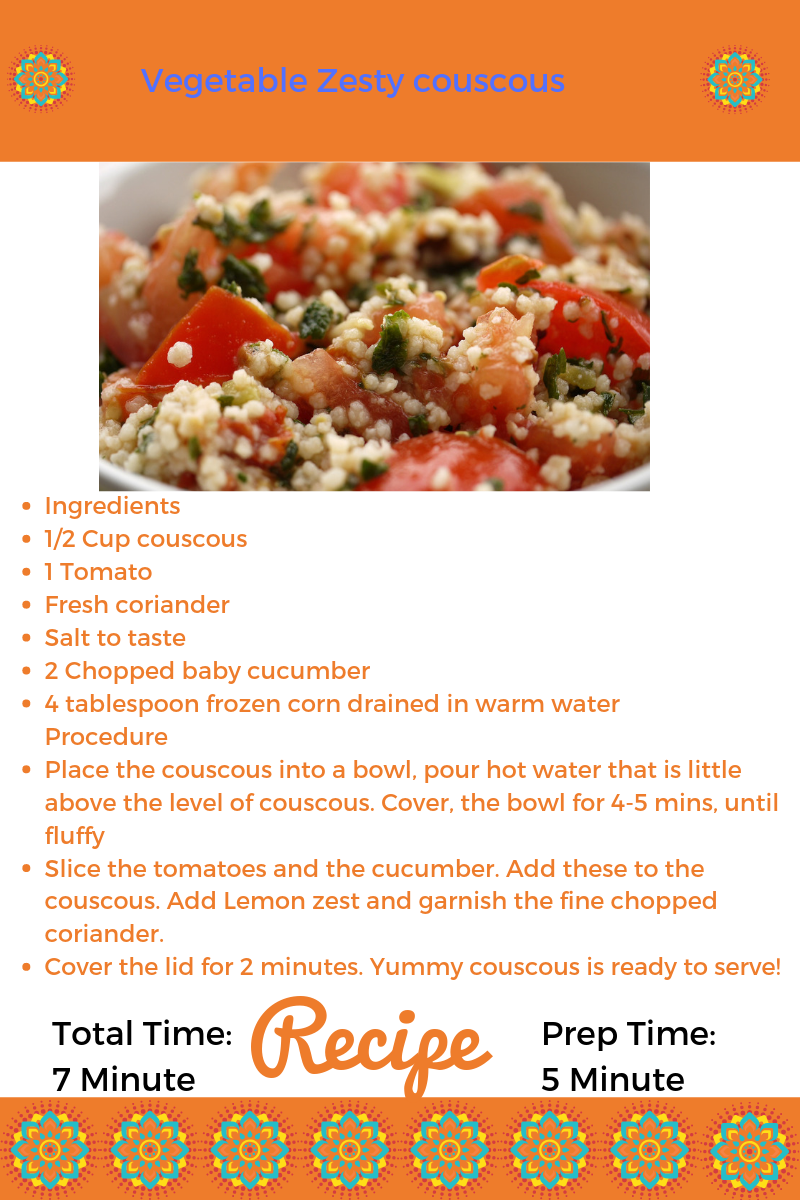 Vegetable Zesty CousCous